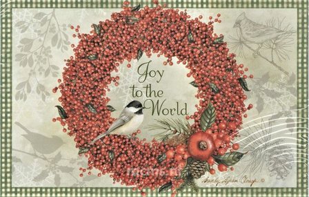 Kerstwenskaart met Bijbeltekst - Joy to the World | mcms.nl