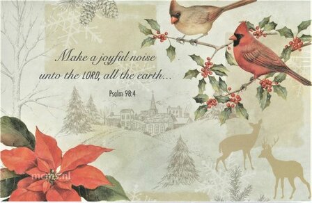 Kerstwenskaart Psalm 98:4 NIV | mcms.nl