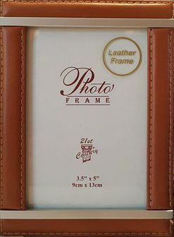 Fotolijst leder bruin | MCMS.nl
