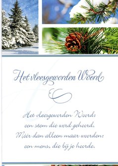 Kerstwenskaart &quot;Het vleesgeworden Woord&quot; | mcms.nl