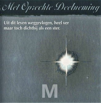 Uit dit leven weggevlogen... condoleancekaart