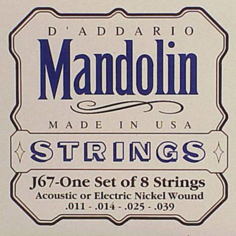 D'ADDARIO J67 MANDOLIN SNAREN