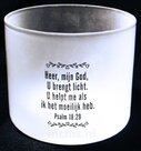 Waxinelichthouder Psalm 18:29 - U brengt licht | mcms.nl
